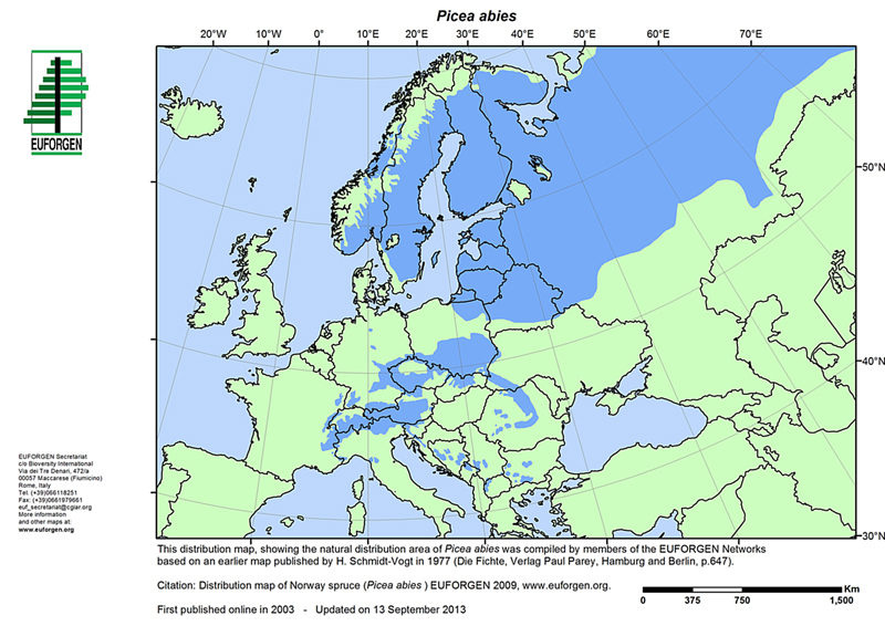 EUFORGEN Distribution Map